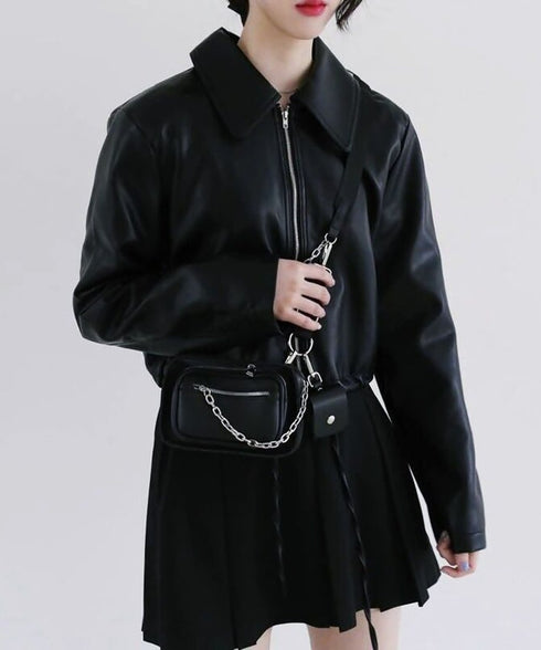 Chain Strap Multi Pocket Bag